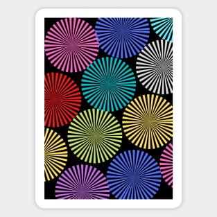colourful circular design Sticker